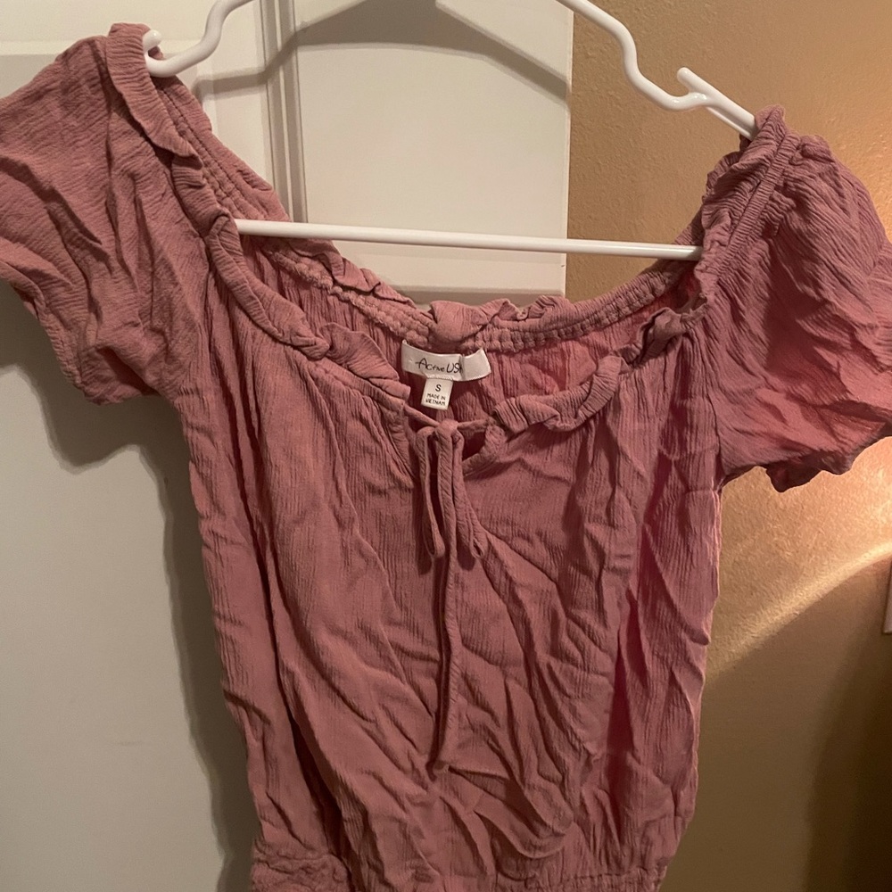 PINK OFF THE SHOULDER TOP